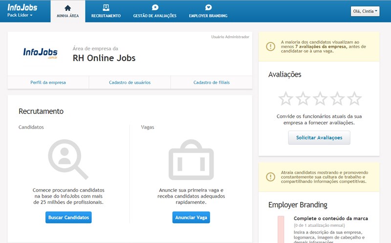 Como anunciar as vagas da minha empresa no Infojobs?